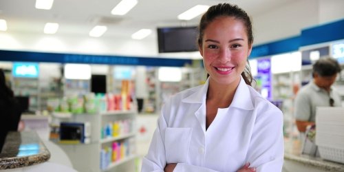Woman Pharmacy Technician in Lab Cat 