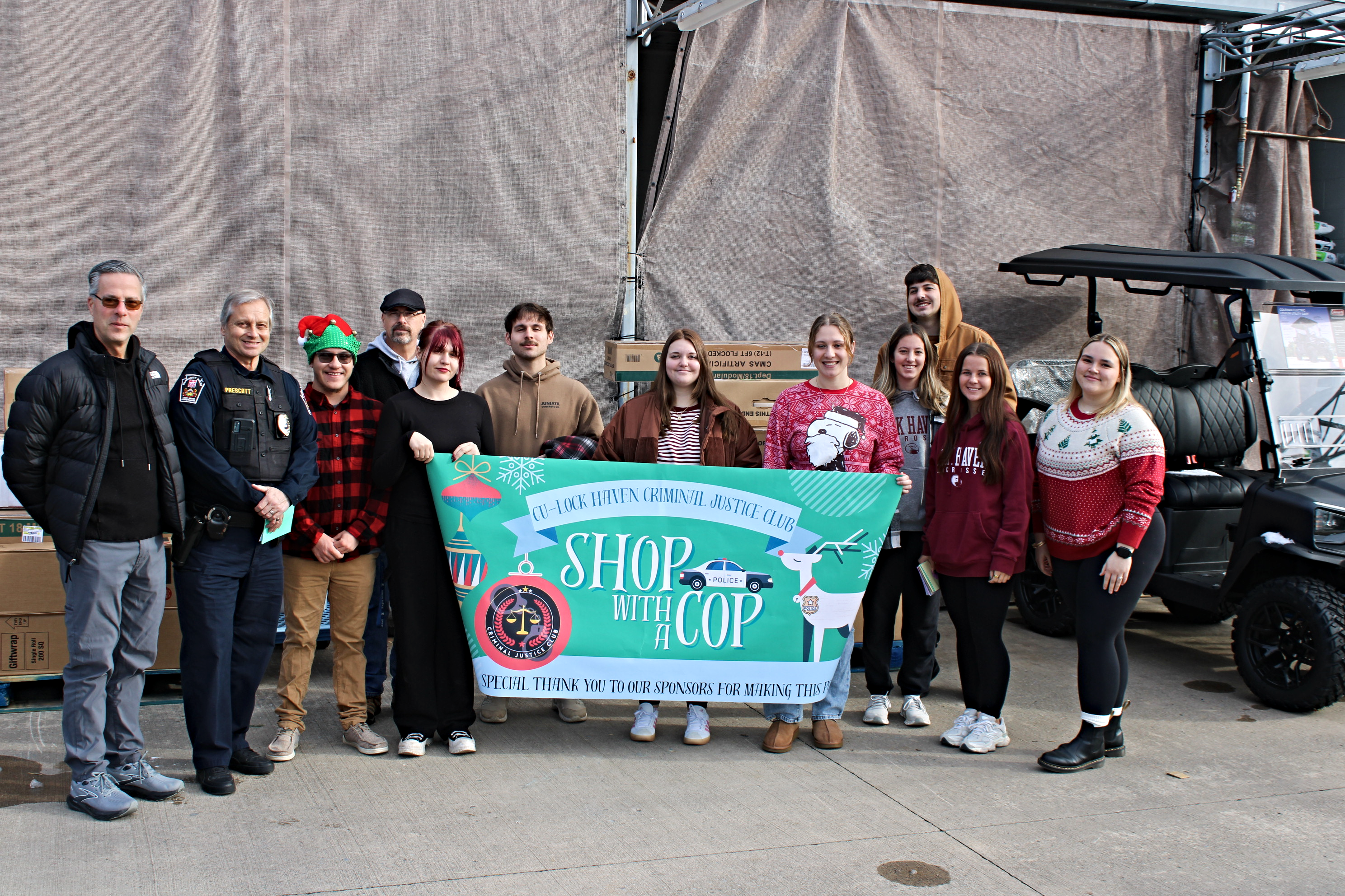 CU-Lock Haven Criminal Justice Club holds 2nd Shop with a Cop event to benefit local children