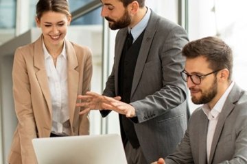 Multiethnic business people working together in the office