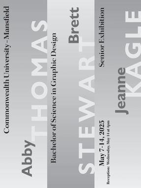 Poster for senior art exhibit in Spring 2025