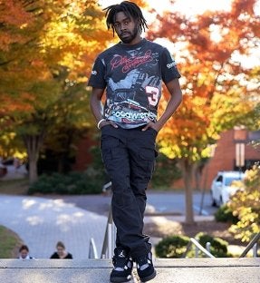 The sophomore digital forensics major and black studies minor, who’s also heavily involved in multimedia entertainment, is among the small cast featured in the 30-second Major League Baseball apparel commercial that ran throughout the postseason, peaking during the record-setting World Series.