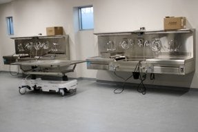 A criminal investigation class from Commonwealth University-Lock Haven recently got a sneak peek at the new Lycoming County Coroner facility — set to open in January — for an inclusive lesson on autopsies and death investigations.