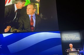 Former Chief of Staff and Secretary of Transportation, Andrew Card, recounted the moment he interrupted his boss, President George W. Bush.