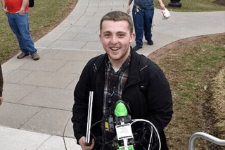 A man standing outside.