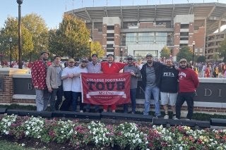 Group of Mansfield Alumni at the University of Alabama Football Stadium