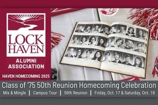Promo for Lock Haven Class of 1975 50th Reunion