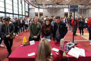 A family visits the CU-Bloomsburg Open House