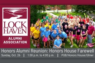 Lock Haven Honors student pose for a photo.