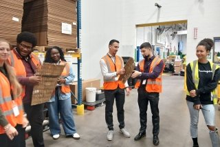 A group of Commonwealth University-Bloomsburg business students witnessed several supply chain concepts come to life on a field trip this fall to the WebstaurantStore Distribution Center in Bloomsburg.