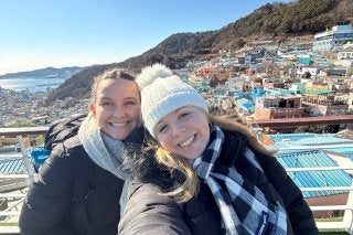 The two Commonwealth University–Bloomsburg Honors students spent part of their winter break studying at Chungnam National University (CNU) in South Korea, adding a second international experience to their college careers before graduating this spring.