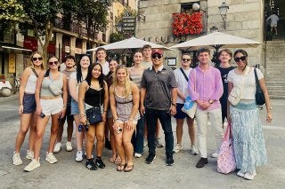 Madrid trip gives business majors a front row seat to global markets and culture