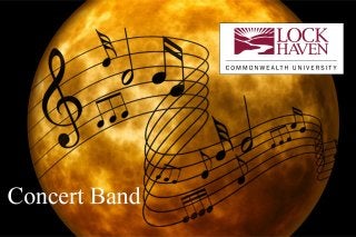 An orange colored moon or planet with music notes overlaid across the surface.