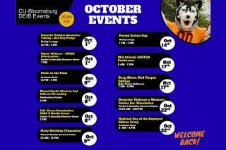 Bloomsburg October Events Graphic