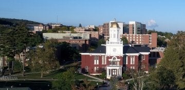 Carver Hall via a High Angle at the Bloomsburg Campus