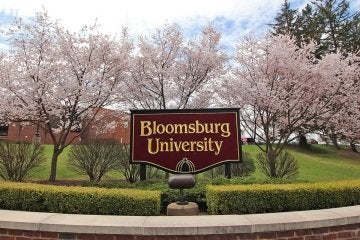 Bloomsburg University Sign.