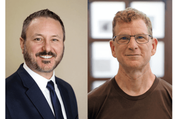 Two pictures side by side. Each one is a photo of a man. 