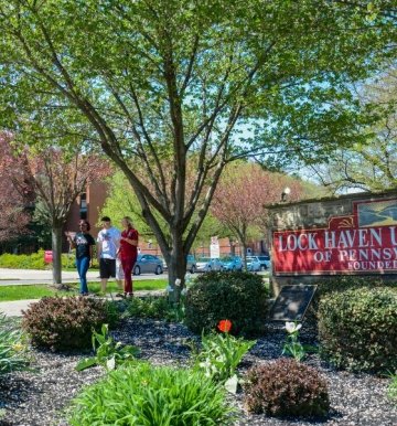 Lock Haven sign in the Summer