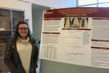 Watershed student presenting poster