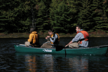 Watershed students in boat