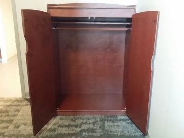 Closet in a bedroom in David Soltz Hall