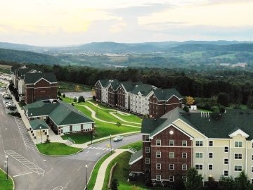 Aerial photo of the Jessica Kozloff Apartment Complex