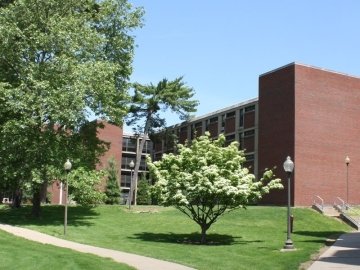 Exterior rear of Schuylkill Hall in the summer