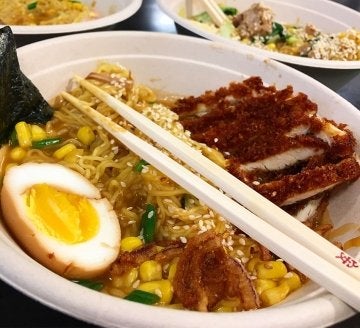 Omori ramen served at the Scranton Commons at Commonwealth University - Bloomsburg
