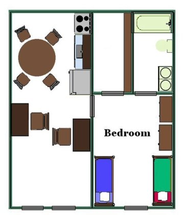 Campus Village Apartments room layout