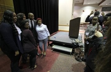 Sankofa conference - group posing for professional photo