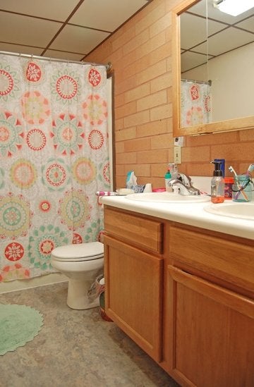 Bathroom in Campus Village Apartment at CU-Lock Haven