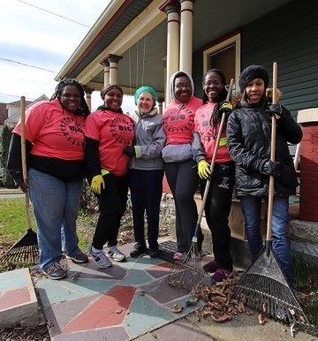 Students during the CU-Bloomsburg Annual Big Event