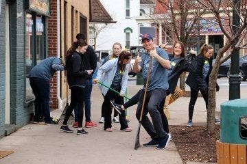 Students during the CU-Bloomsburg Annual Big Event