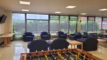 Game room in Smith Hall at CU-Lock Haven