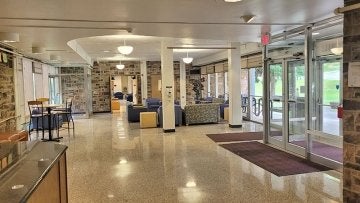 Lobby in Smith Hall at CU-Lock Haven