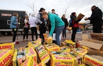 Students during the CU-Bloomsburg Annual Big Event