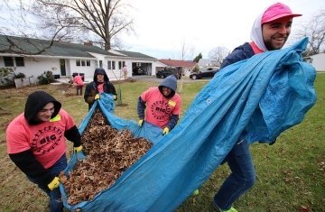 Students during the CU-Bloomsburg Annual Big Event
