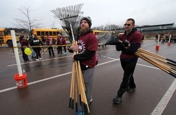 Students during the CU-Bloomsburg Annual Big Event