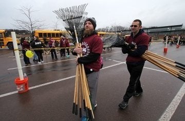 Students during the CU-Bloomsburg Annual Big Event