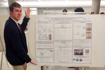 Jake Watson saw firsthand the important link between chemistry and healthcare amid the COVID-19 pandemic while interning at a local pharmacy, which in turn changed the course of his career ambitions.