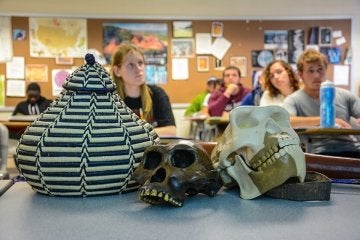 Sociology students listen to a lecture in class at Commonwealth University-Lock Haven
