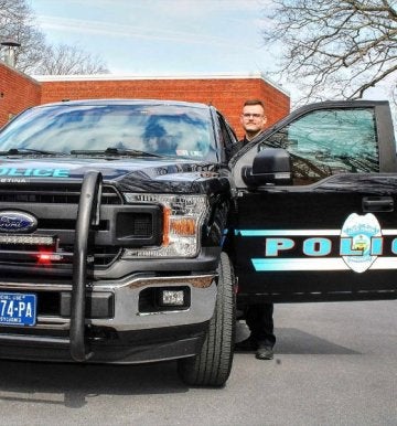 Lock Haven Police Officer with truck