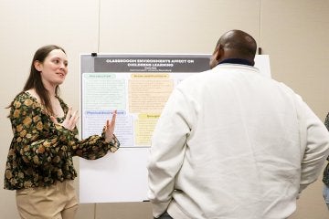 From that yearlong elementary experience, Carly Dye leveraged her early college opportunity to conduct research into how learning environments affected learning.