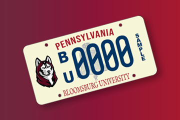 Bloomsburg License Plate