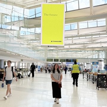 Natalie Miller spent three months working in campaign planning and strategy for the global advertising company’s airports division, focusing on out-of-home advertising.