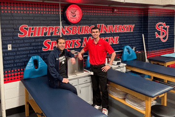 Andrew Wehrle, a Master of Science student in athletic training at Commonwealth University-Lock Haven, completed a full immersion experience with the sports medicine staff at Shippensburg University.