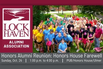 Lock Haven Honors student pose for a photo.