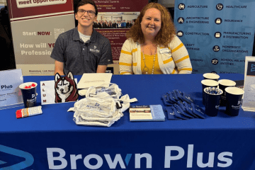 Brown Plus reps at the last Career Expo