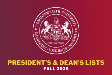 fall 2025 dean's list graphic with Commonwealth University seal