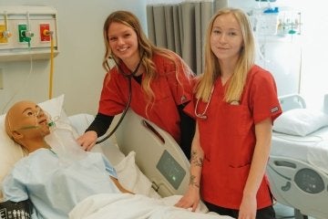Commonwealth University-Mansfield Nursing students at on-campus simulation lab