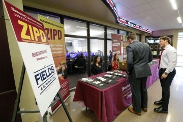 Students registering for the 2025 ZIPD Conference at CU-Bloomsburg